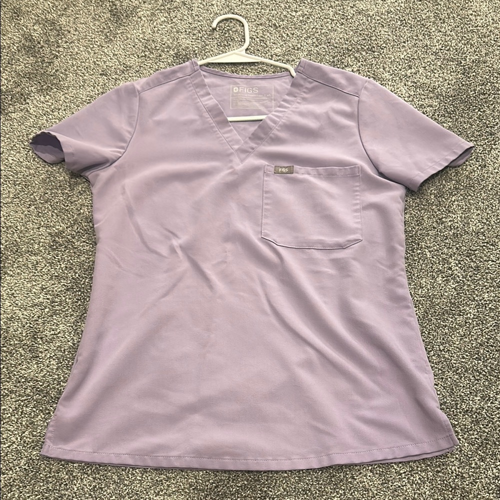 FIGS Lavender Scrub Top XS